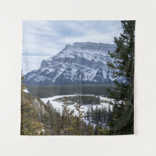 Hoodoos en Snowy Tunnel Mountain, Alberta Wandkleed (Voorkant)