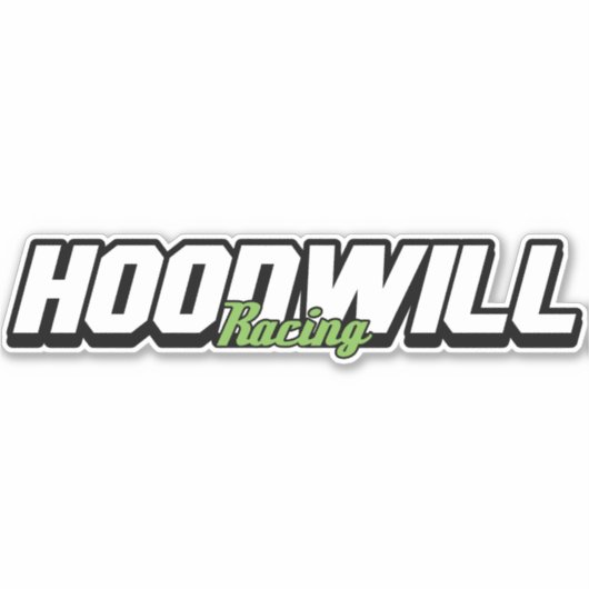 Hoodwill Racing Sticker (Voorkant)