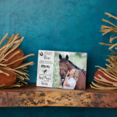 Hoof Prints op ons hart herdenken paardenpaarden Fotoplaat (Zijkant)