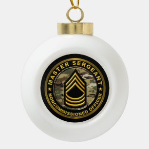 Hoofbribribribribrisersergeant Kerstmis Keramische Bal Ornament