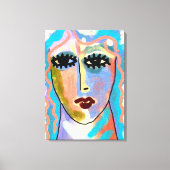 Hoofd Abstracte digitale schilderijen in de wolken Canvas Afdruk (Voorkant)