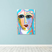 Hoofd Abstracte digitale schilderijen in de wolken Canvas Afdruk (Insitu (Houten vloer))