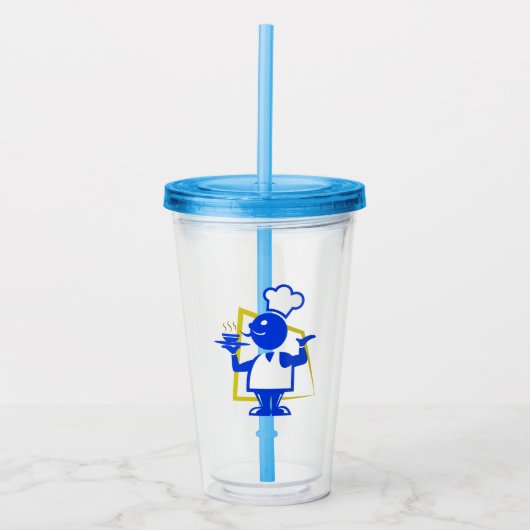 Hoofd Acryl Drinkbeker (Voorkant)