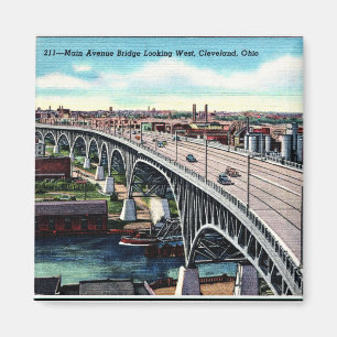 Hoofd Ave. Bridge, Cleveland, Ohio  Briefkaart Magneet