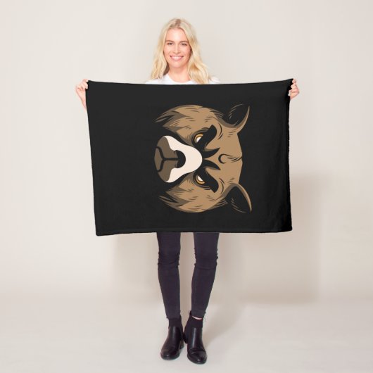 Hoofd beer fleece deken (In situ)