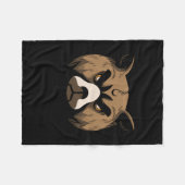Hoofd beer fleece deken (Voorkant (Horizontaal))
