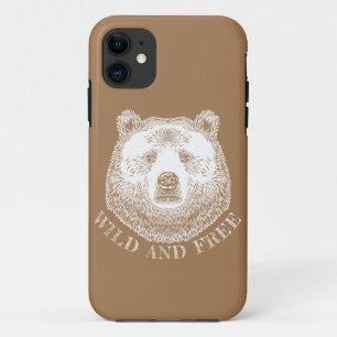 Hoofd beer, vrij en vrij, handtekening afbeelding iPhone 11 hoesje