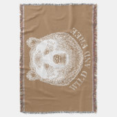 Hoofd beer, vrij en vrij, handtekening afbeelding deken (Voorkant Verticaal)