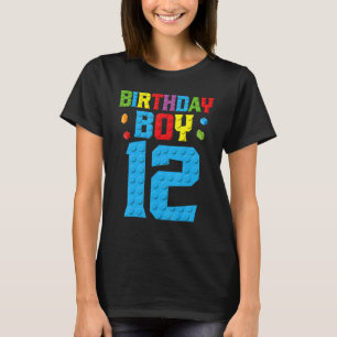 Hoofd Bouwer 12e verjaardag Jongen 12 Jaar Gebouw T-shirt