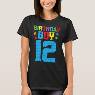 Hoofd Bouwer 12e verjaardag Jongen 12 Jaar Gebouw T-shirt