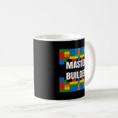 Hoofd Bouwer Bouwstenen Brick Bouwt speelgoed Koffiemok (Voorkant rechts)