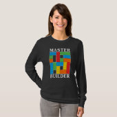 Hoofd Bouwer Kinder Bouwstenen Strijdspeelgoed T-shirt (Voorkant volledig)