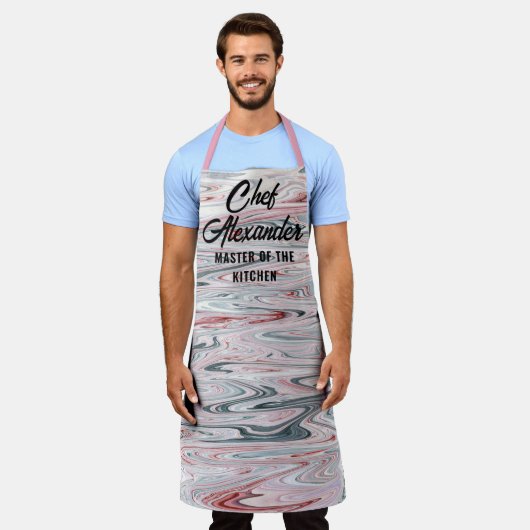 Hoofd Chef van de Keukenkleurig personaliseer Schort (Gedragen)
