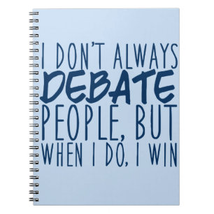 Hoofd Debater Funny Speech and Debate Team Notitieboek
