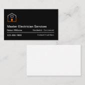 Hoofd-elektricien Visitekaartjes (Voorkant / Achterkant)