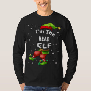 Hoofd Elf Matching Familie Kerst Pyjama cadeau T-shirt
