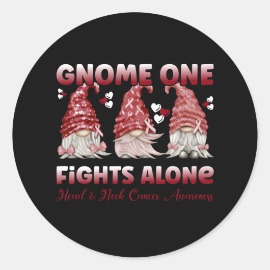 Hoofd- en nekkanker Burgundy Ribbon Ronde Sticker (Voorkant)