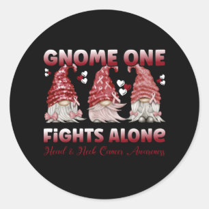 Hoofd- en nekkanker Burgundy Ribbon Ronde Sticker