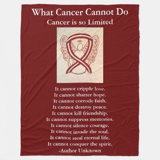 Hoofd- en nekkanker Chemo Blanket Fleece Deken (Voorkant)