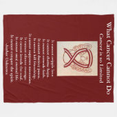 Hoofd- en nekkanker Chemo Blanket Fleece Deken (Voorkant (Horizontaal))