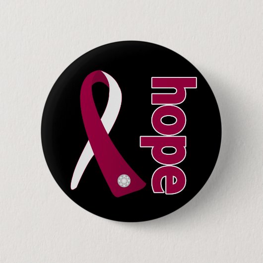 Hoofd- en nekkanker Hope Ribbon Ronde Button 5,7 Cm (Voorkant)