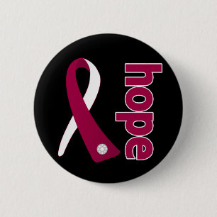 Hoofd- en nekkanker Hope Ribbon Ronde Button 5,7 Cm