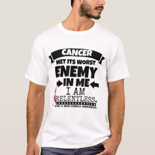 Hoofd- en nekkanker ontmoette zijn ergste vijand b t-shirt