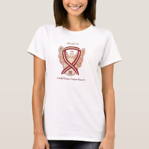 Hoofd- en nekkankerbewustzijn Shirten van de ribbo T-shirt