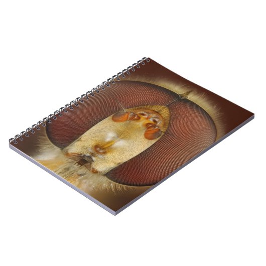 Hoofd- en samengestelde ogen van een heupvlucht notitieboek (Linkerzijde)