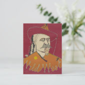 Hoofd-en-schouders portret van Buffalo Bill Briefkaart (Staand voorkant)