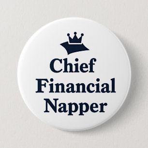 Hoofd Financiële Slaper Ronde Button 7,6 Cm