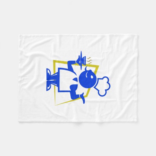 Hoofd Fleece Deken (Voorkant (Horizontaal))