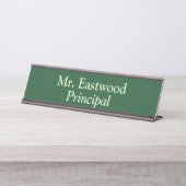 Hoofd groen bureau naambordje (Voorkant)