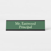 Hoofd groen bureau naambordje (Voorkant)