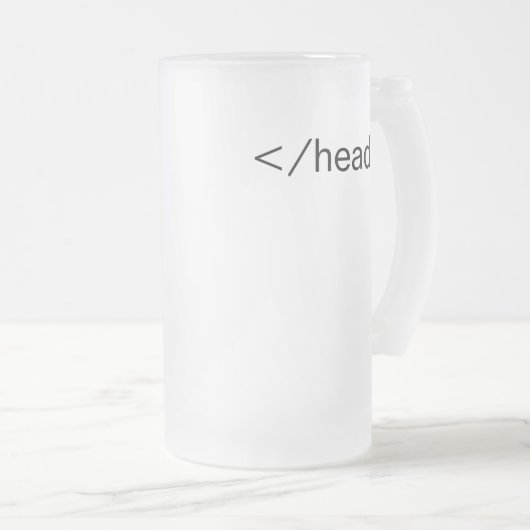hoofd</head>html label bier mok (Voorkant rechts)