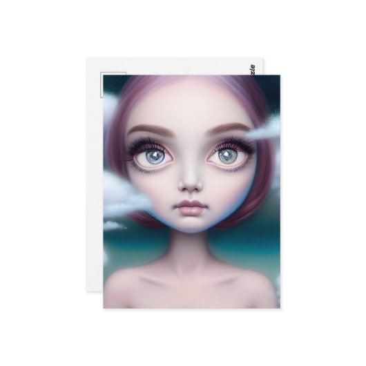 Hoofd in de wolken briefkaart (Voorkant / Achterkant in situ)