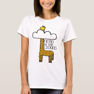 "Hoofd in de wolken" Giraffe Dames T-Shirt