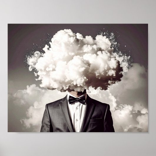 Hoofd in de wolken poster (Voorkant)
