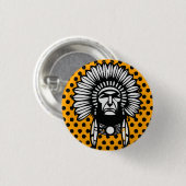 Hoofd-indiaan Ronde Button 3,2 Cm (Voorkant /achterkant)