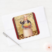 Hoofd Ingang Vierkante Sticker (Envelop)