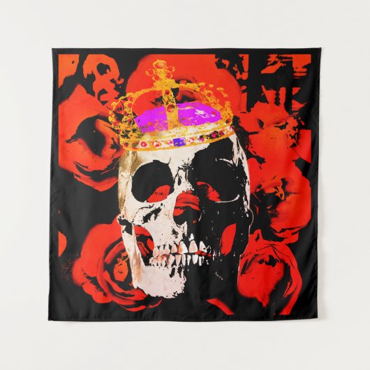 Hoofd Koning. Canvas, muurkunst, poster Wandkleed (Voorkant)