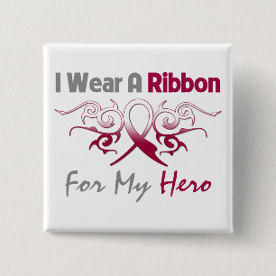 Hoofd Nekkanker Tribal Deco Ribbon Hero Vierkante Button 5,1 Cm