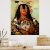 Hoofd oorlogsleider van de Blood-Indiërs. Poster (Keuken)