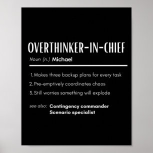 Hoofd-overdenker Definitie Persoonlijke Naam Poster