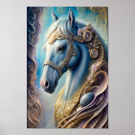 Hoofd Paard - 02 - Fantasy Art Poster