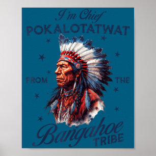 Hoofd pokalotatwat van de inheemse stam poster