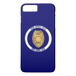 Hoofd politie Badge Shield Custom iPhone 8 Plus / 7 Plus Hoesje