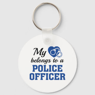 Hoofd politie sleutelhanger
