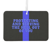 Hoofd politie Thin Blue Line Luchtverfrisser (Achterkant)