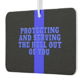 Hoofd politie Thin Blue Line Luchtverfrisser (Links)